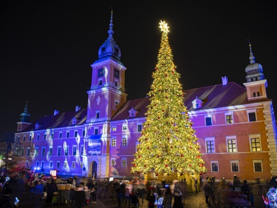 Warszawa iluminacja świąteczna